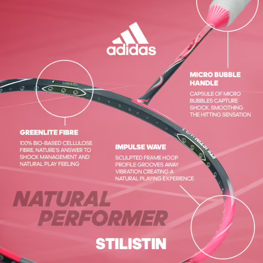 Vợt cầu lông Adidas Stilistin W3.1 (Hồng/ Xám)