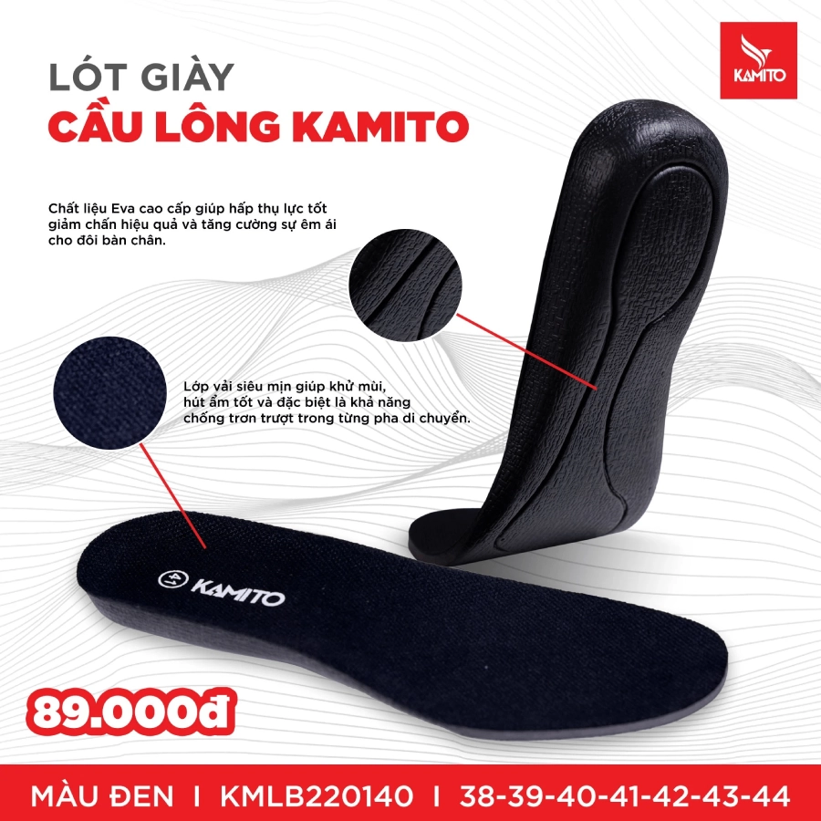 Lót giày cầu lông Kamito