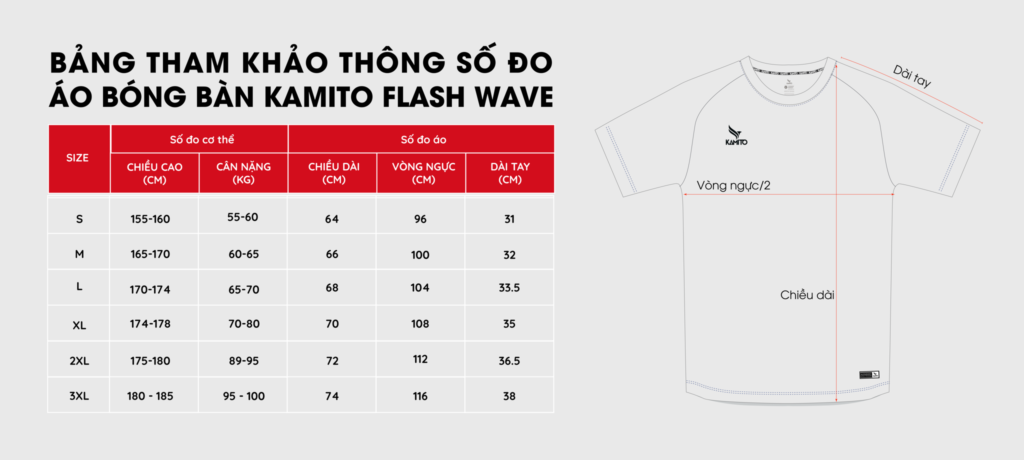 Áo bóng bàn Kamito Flash Wave Navy