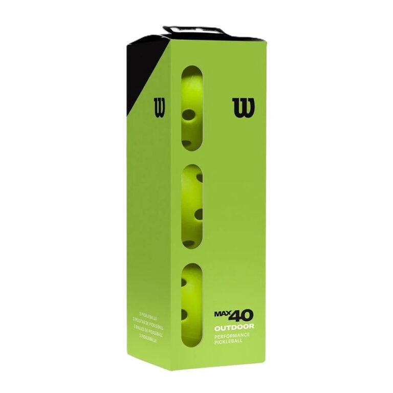 Banh Pickleball Wilson Max 40 Outdoor - 3 Pack Green