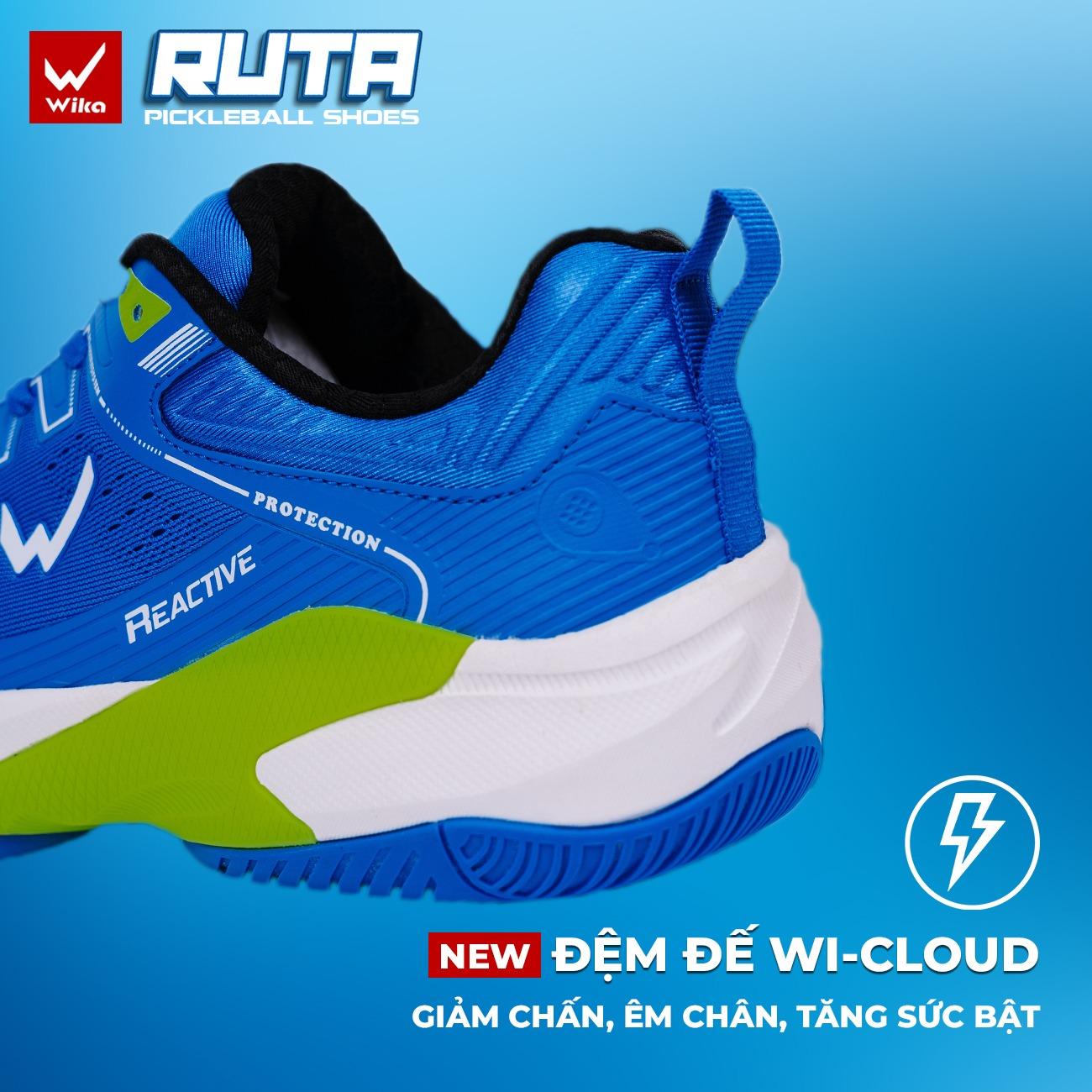 giay pickleball wika ruta quang duong trang xanh 8