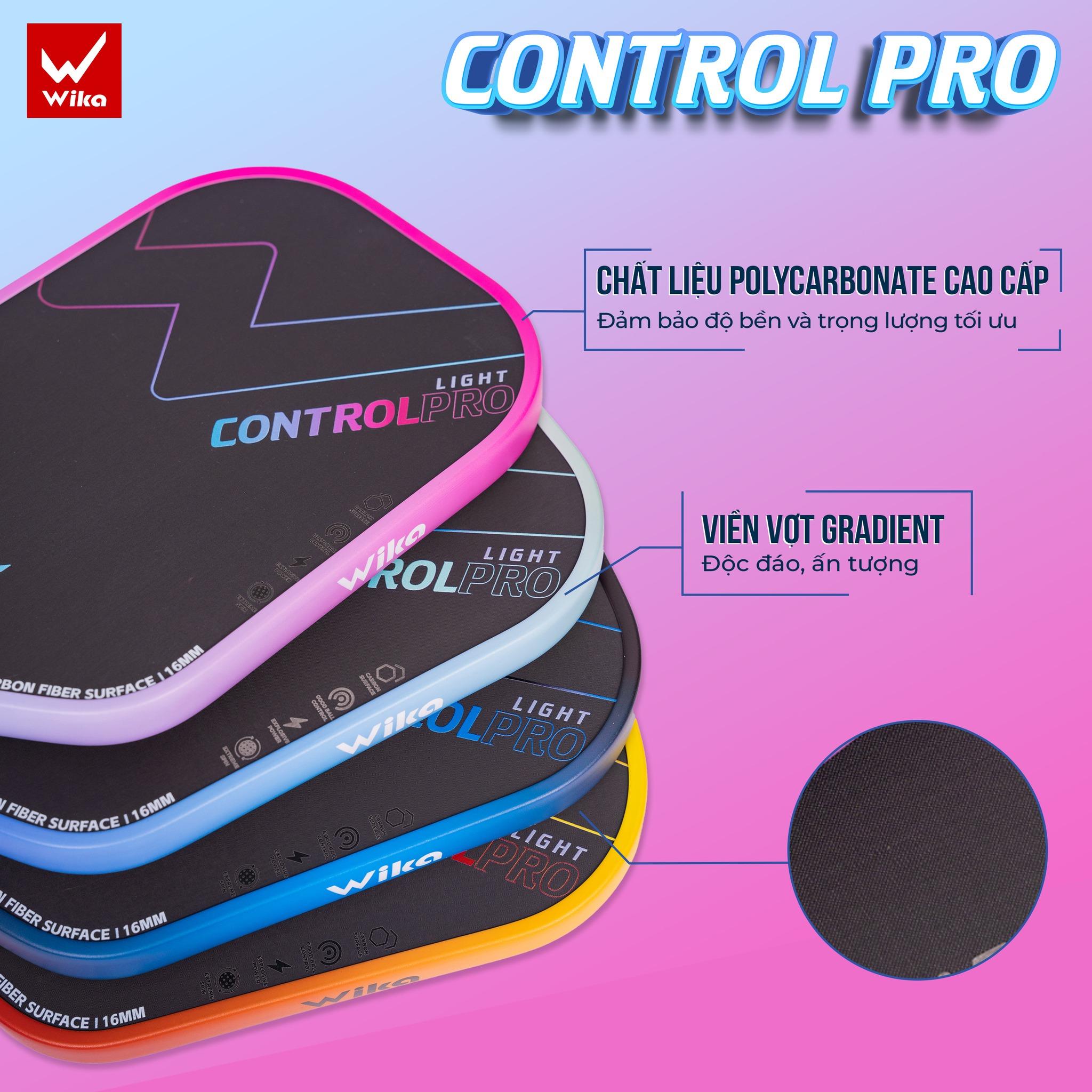 vot pickleball wika control pro xanh hong 12