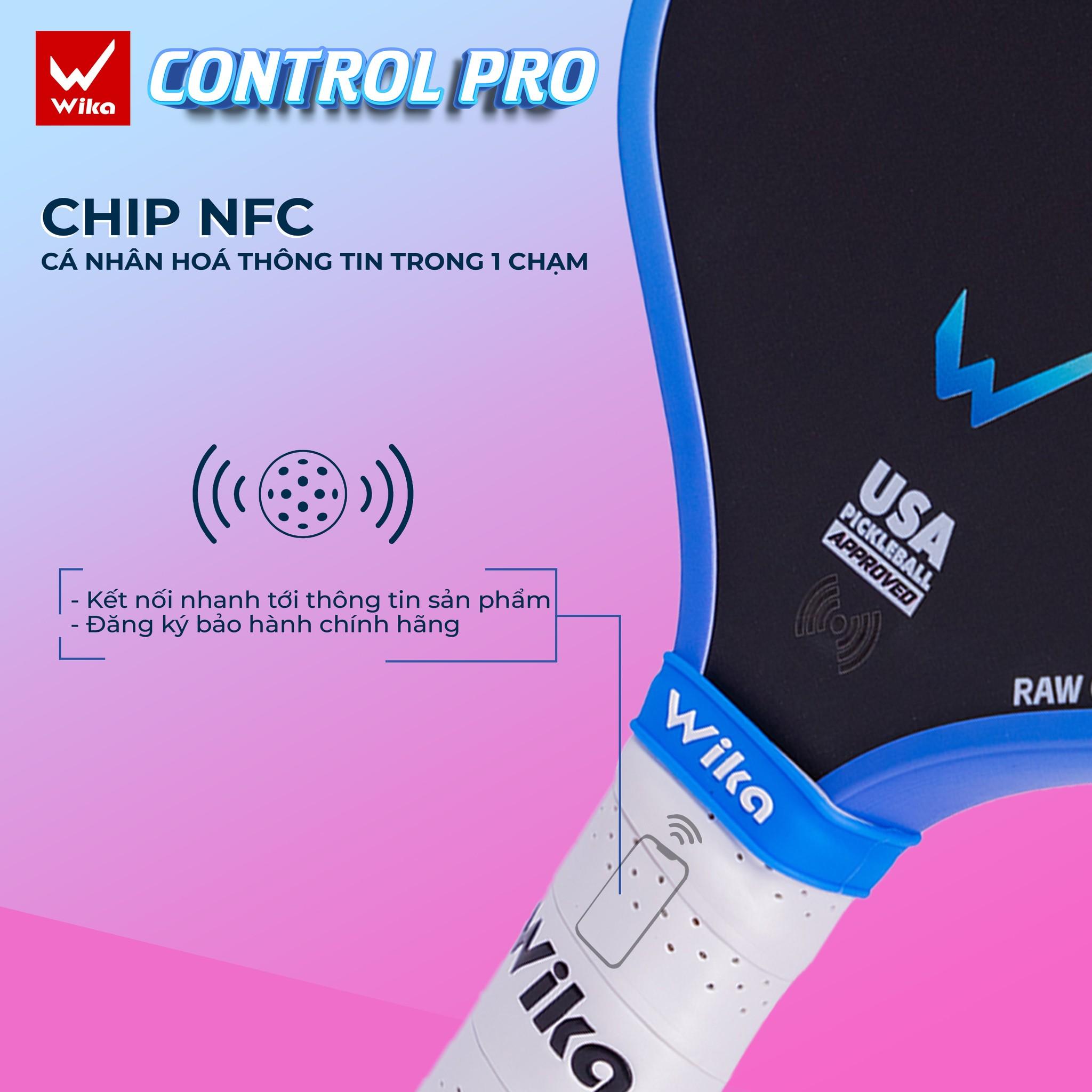 vot pickleball wika control pro xanh hong 14