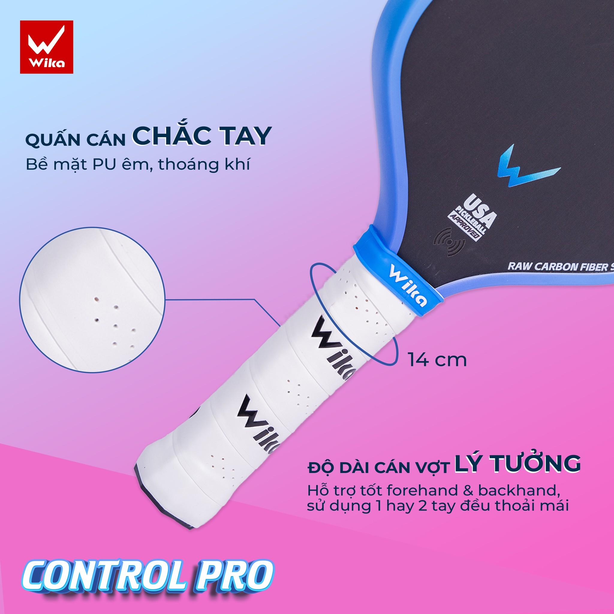 vot pickleball wika control pro xanh hong 15