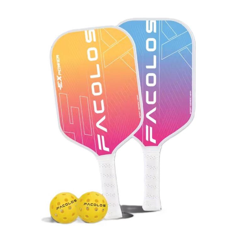 Set 2 Vợt Pickleball Facolos ExPower 14mm - White