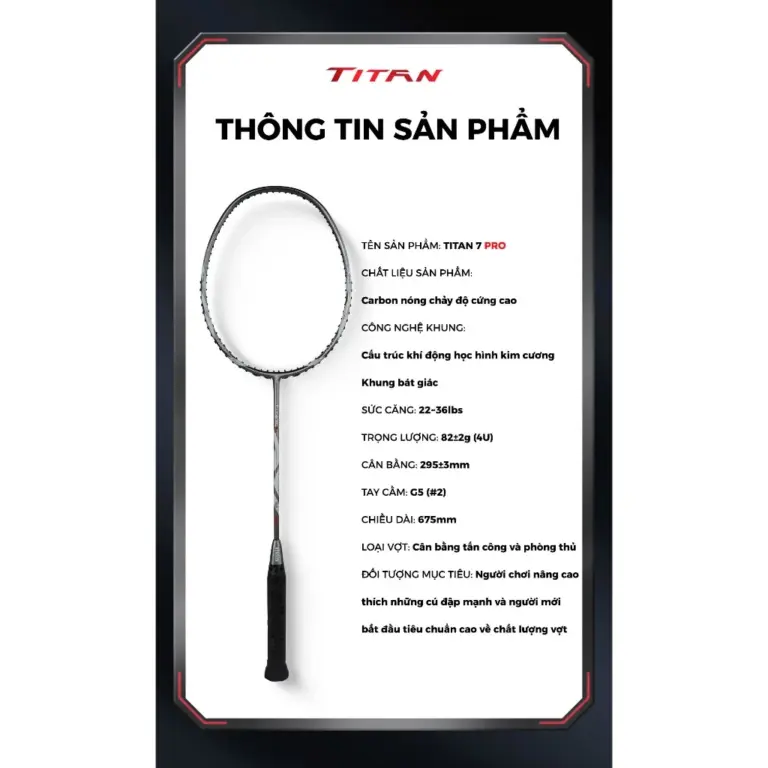 Vợt VS Titan 7 Pro - Gray - Ảnh 5