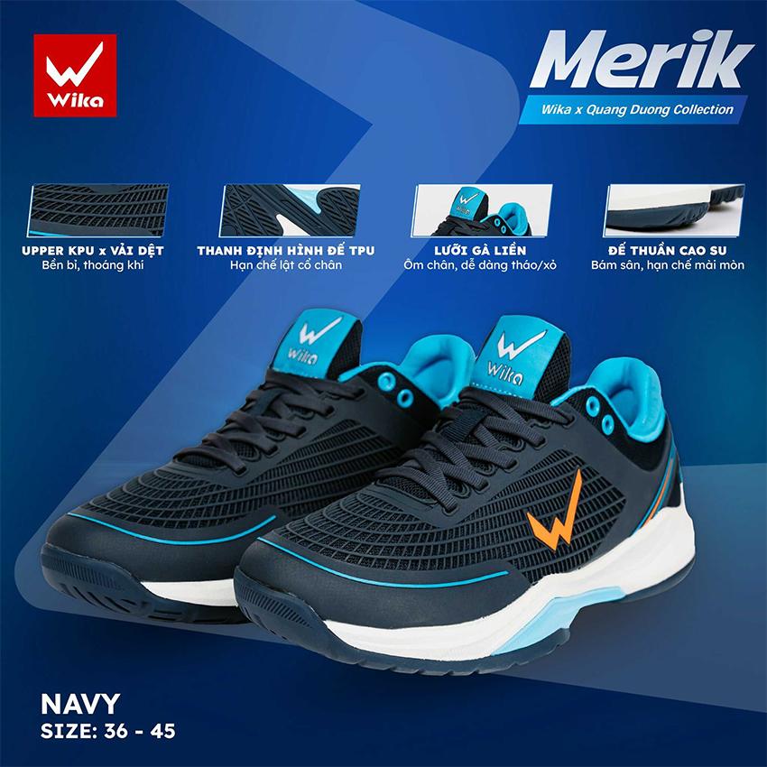 Giày Pickleball Wika Merik Navy 18 giay pickleball wika merik 2