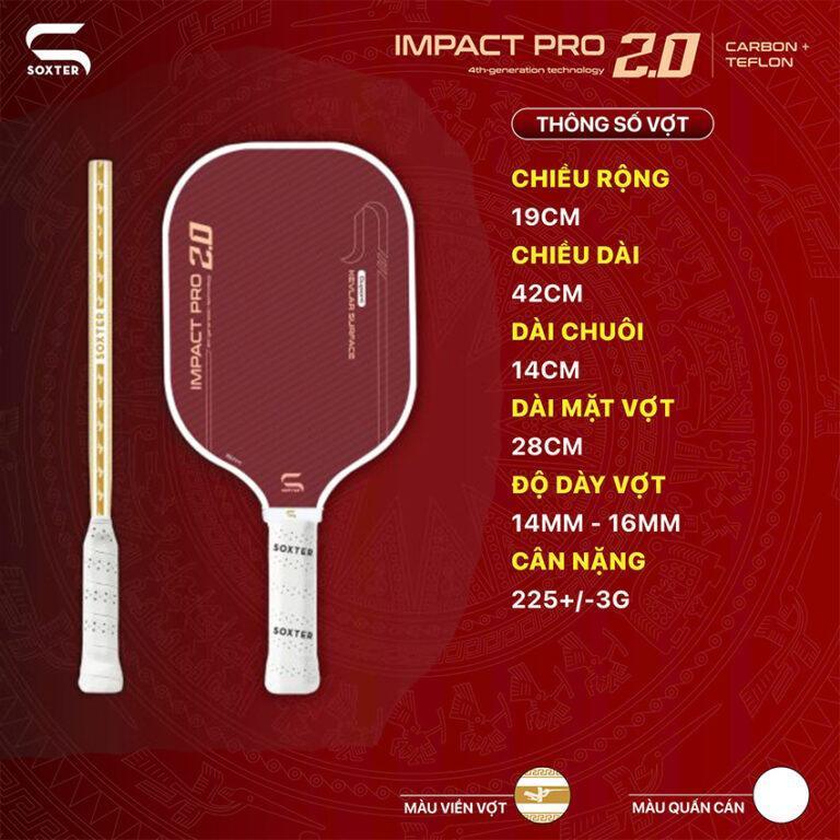 Vợt Pickleball Soxter Impact Pro 2.0 Kevlar Dupont (Viền chim lạc vàng) - Ảnh 3