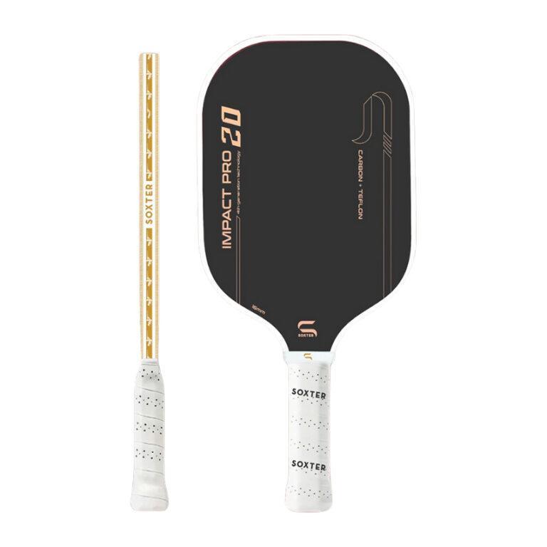 Vợt Pickleball Soxter Impact Pro 2.0 Carbon + Teflon (Viền Chim Lạc Vàng)
