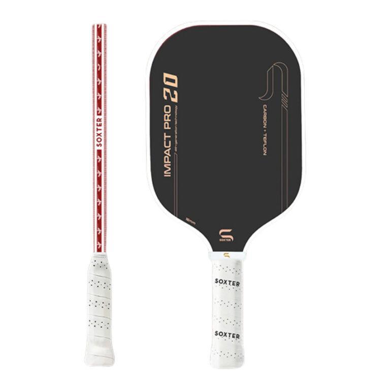 Vợt Pickleball Soxter Impact Pro 2.0 Carbon + Teflon (Viền Chim Lạc Đỏ)