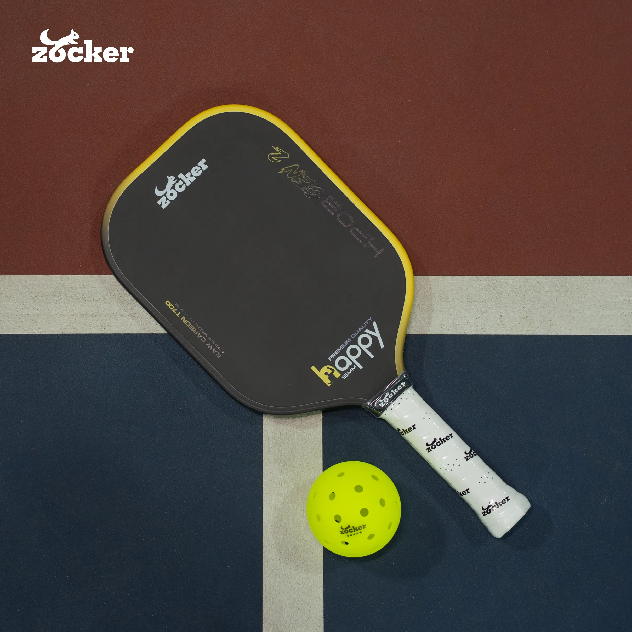 Vợt Pickleball Zocker Happy HP03 Gen 2 - Vàng 20 vot pickleball zocker happy hp03 gen 2 1