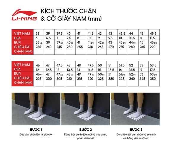 Giày thể thao Li-Ning P-AYTT001-3 Trắng Xanh 24 giay the thao li ning p aytt001 3 2