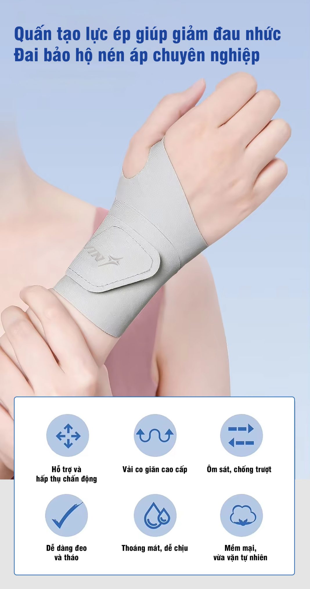 Băng quấn cổ tay IWIN Keepa IWR503 16 bang got dan iwin keepa iwr503 5