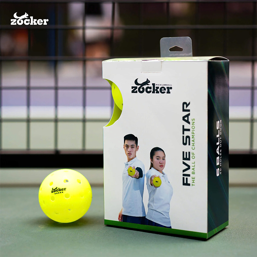 Banh Pickleball Zocker Five Star (Quả) 10 Banh Pickleball Zocker Five Star (Quả) - Ảnh 2