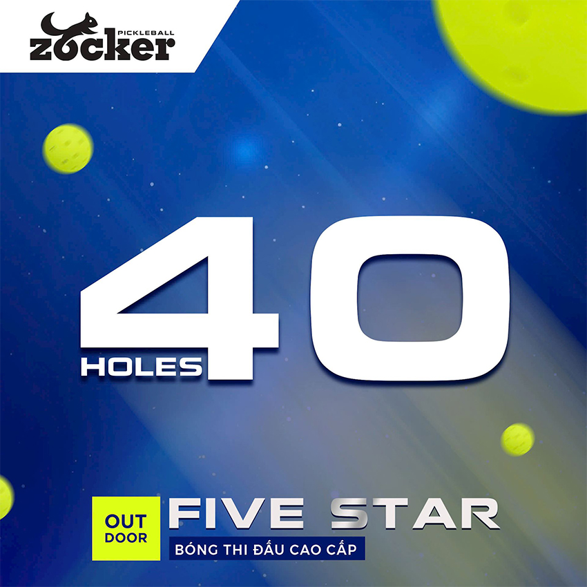Banh Pickleball Zocker Five Star (Quả) 17 banh pickleball zocker five star qua 5