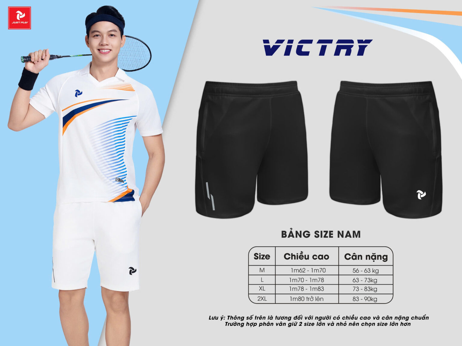 Quần Short Nam Just Play Victry 12 quan short nam just play victry 2